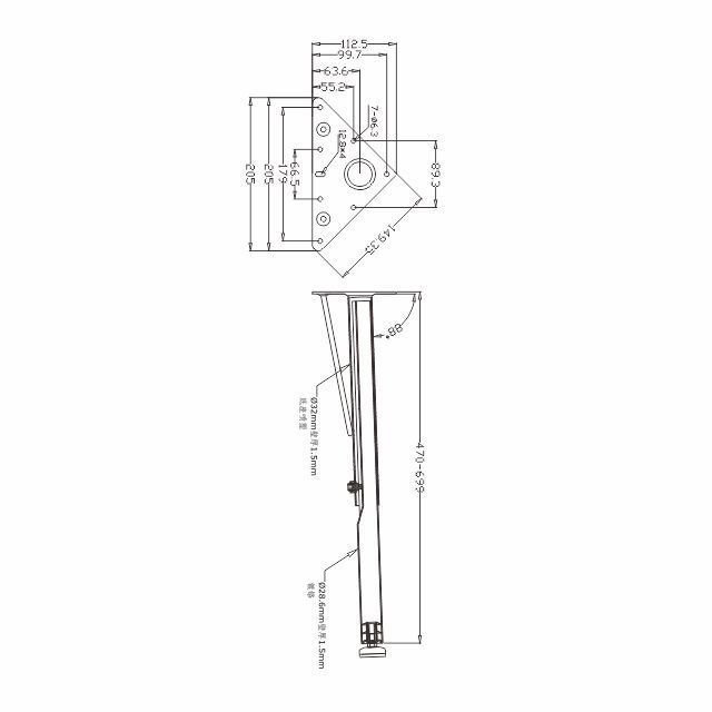 Best Quality Easy Installation Metal Folding Telescopic Adjustable Height Table Legs