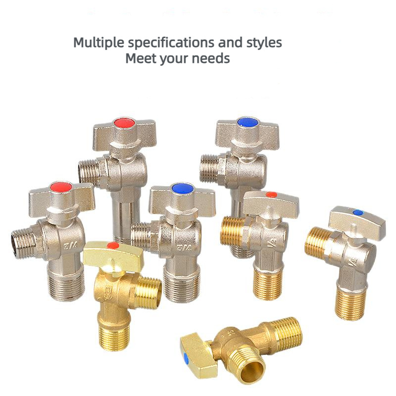 High flow all copper ball core outer wire electroplated nickel water heater ball valve