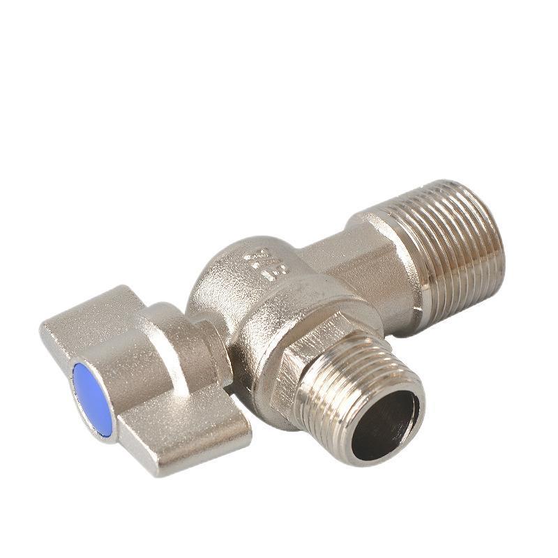 High flow all copper ball core outer wire electroplated nickel water heater ball valve