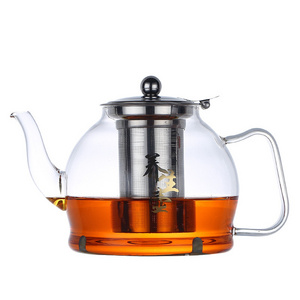 Hiware 1000ml Glass Teapot with Removable Infuser, Stovetop Safe Tea Kettle, Blooming and Loose Leaf Tea Maker Set