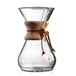 400ml heat resistant share glass coffee pot handmade pour over coffee maker