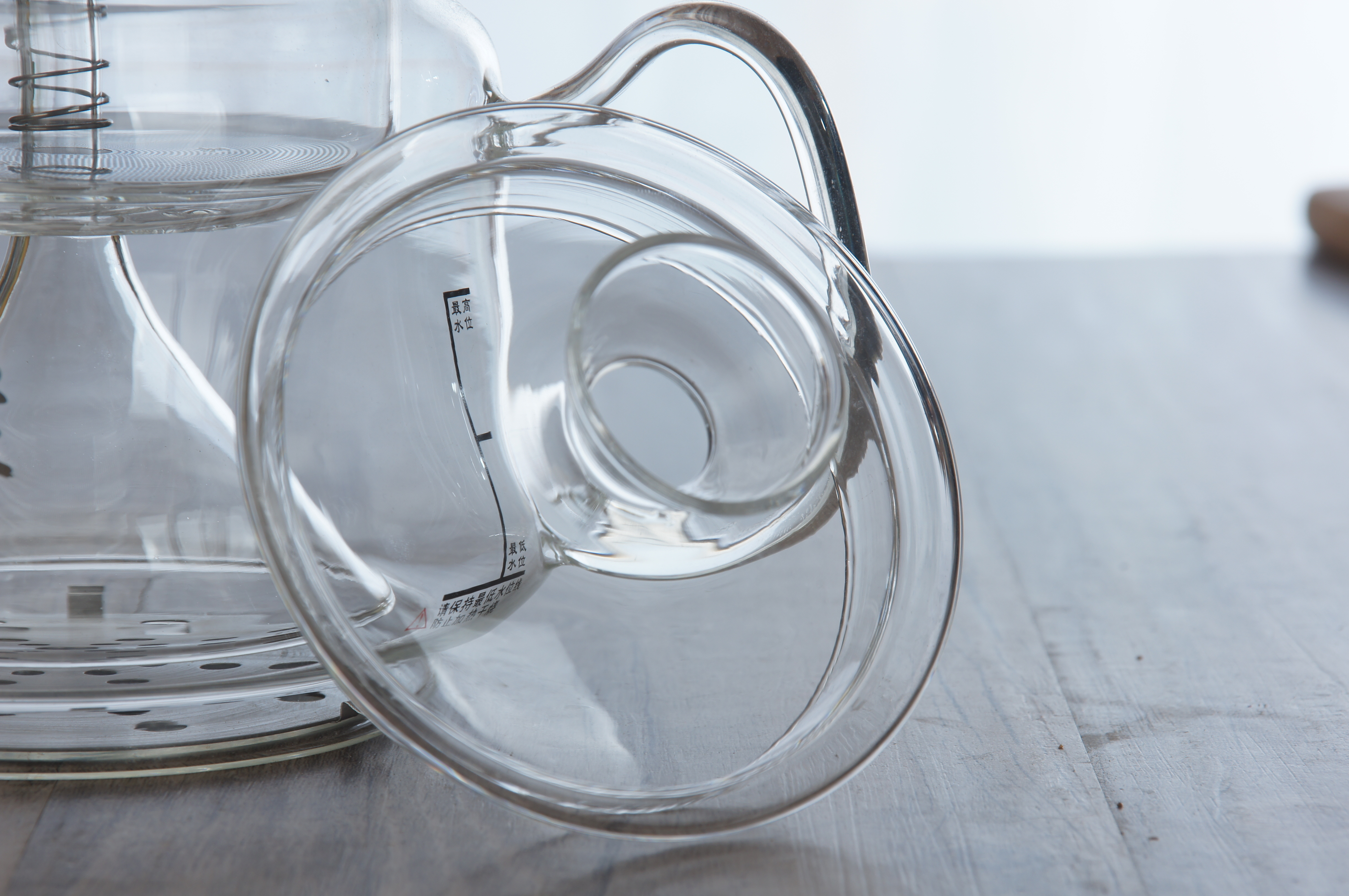 1100ml high borosilicate glass tea pot with clear strainer