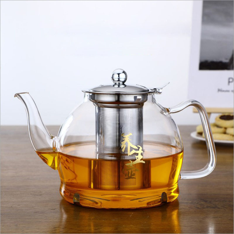 Hiware 1000ml Glass Teapot with Removable Infuser, Stovetop Safe Tea Kettle, Blooming and Loose Leaf Tea Maker Set