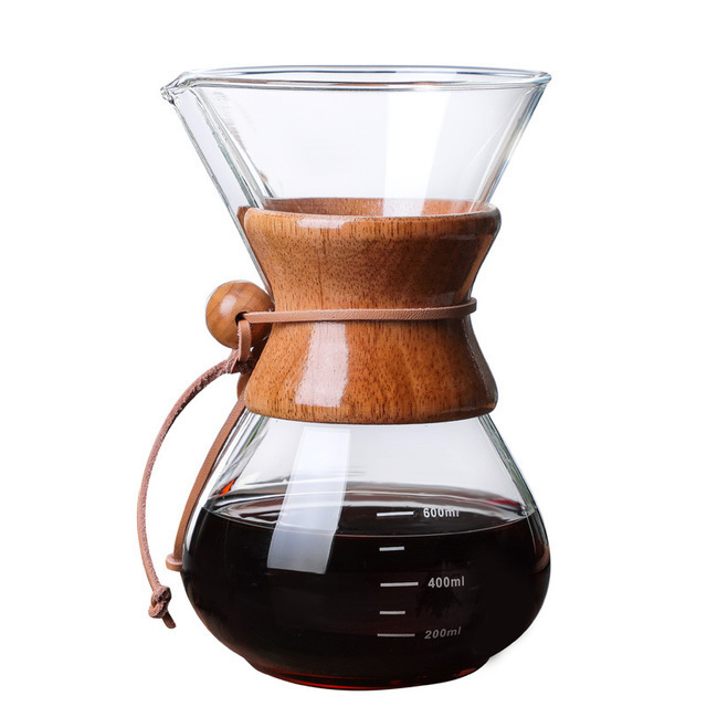 400ml heat resistant share glass coffee pot handmade pour over coffee maker