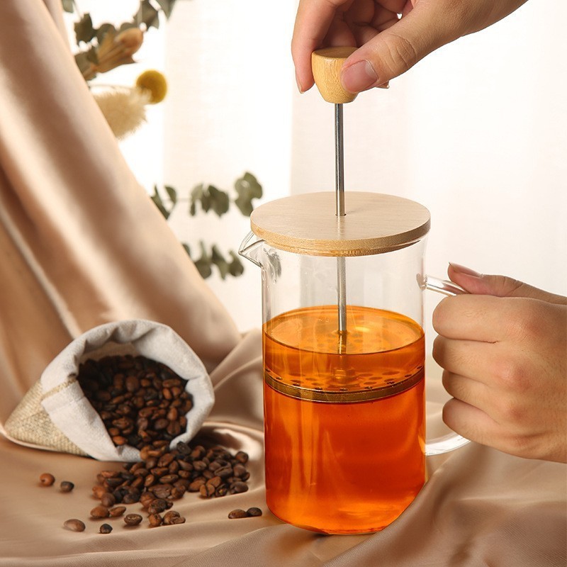 Wholesale high borosilicate pyres glass coffee french press coffee maker