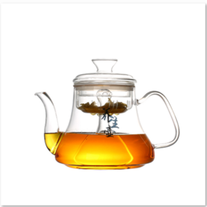 1100ml high borosilicate glass tea pot with clear strainer