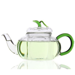 Pumpkin direct heat resistant glass teapot with infuser