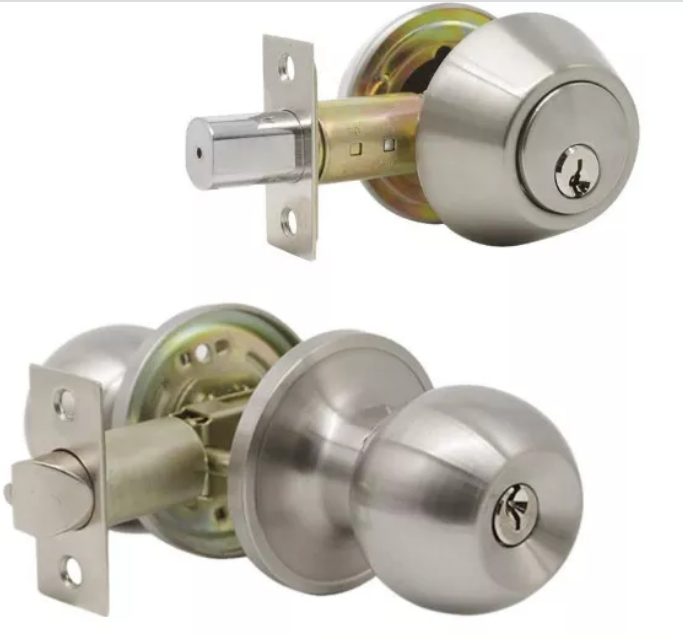 Combo Lock stainless steel door lock,  USA Apartment Traditional Entrance Passage Keyed alike Entry Door Knob Lock