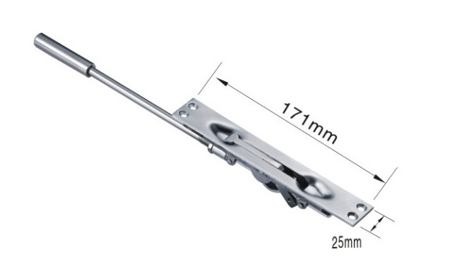 Stainless steel flush door bolt, door bolt for fire door.