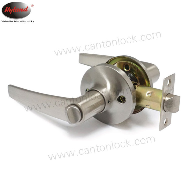 Tubular lever handle door lock  Hyland OEM 808 SS BK Heavy duty  zinc alloy privacy door lock for South America