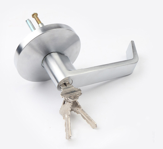 Heavy duty square spindle outside Trim Lock  for  Panic Push Bar, Fire Door Hyland OEM 027 Lever handle, rosette 85mm