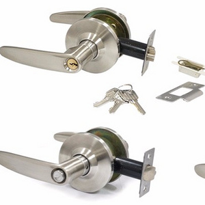 Popular tubular Zinc alloy handle door lock,  Hyland OEM 803 SS ET heavy duty door leverset lock with latch