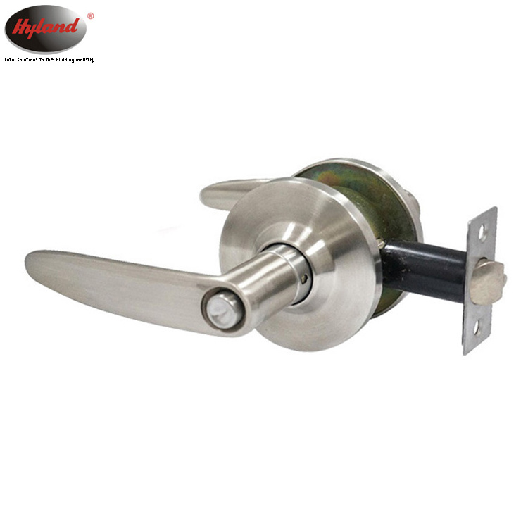 Popular tubular Zinc alloy handle door lock,  Hyland OEM 803 SS ET heavy duty door leverset lock with latch