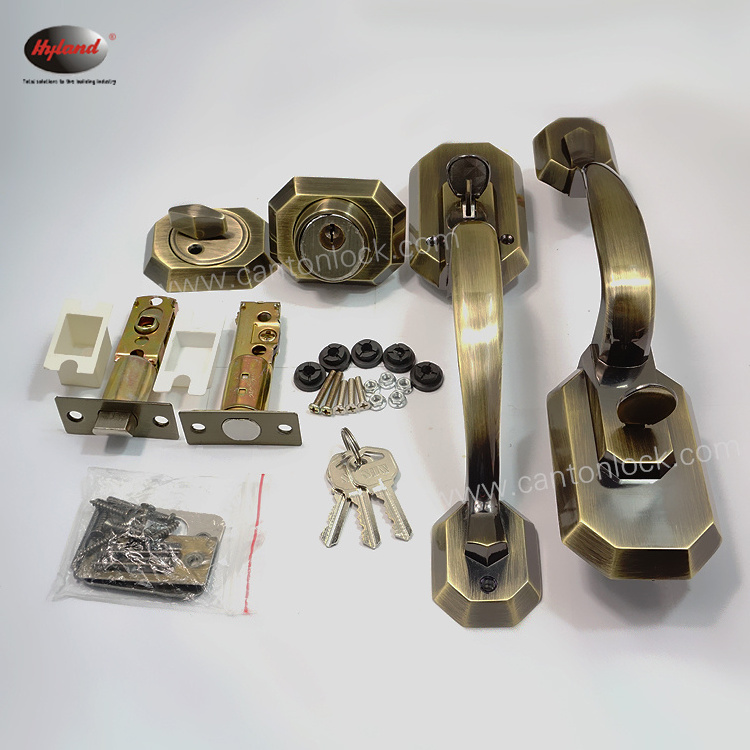 Gate grip handle lock tubular main door lock Hyland OEM 70721 AB ET  , Heavy duty Zinc alloy door leverset latch lock