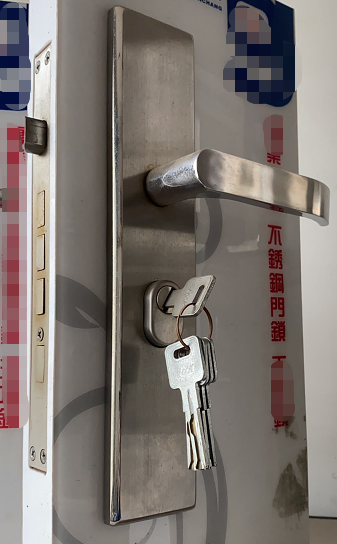 Security entrance door lock set plate 330mm length,  Hyland OEM Stainless steel 304 lever door handle lock, 6068 lock series