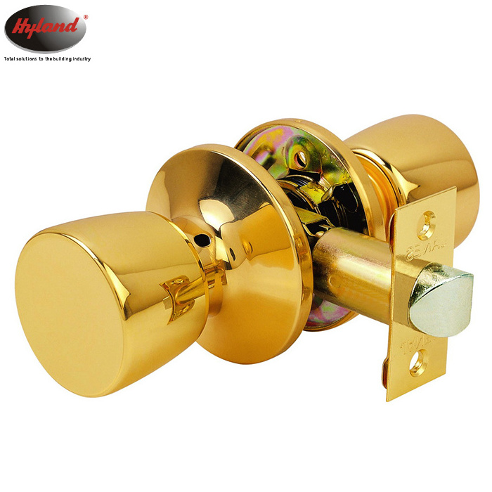 HYLAND OEM 592PBBK Polished Brass Tubular Door Lock cerraduras para puertas adjustable latch