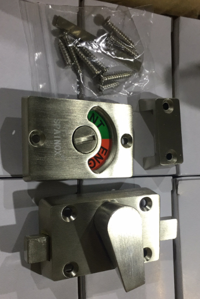 Zinc alloy toilet door lock with red and green sign Hyland OEM 400 hot sale Bathroom & toilet Indicator lock,