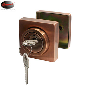 single Cylinder Square type Deadbolt Door Lock ,  Hyland D103 AC Stainless steel door lock with brass keys