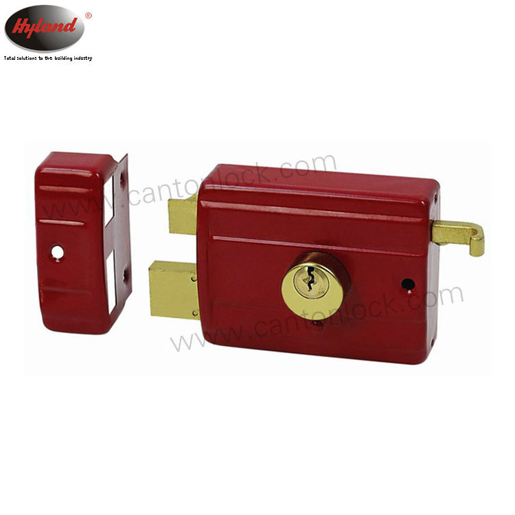 Deadbolt Night Latch and Rim Door Locks High quality Hyland G556 The Most Popular red colour door lock