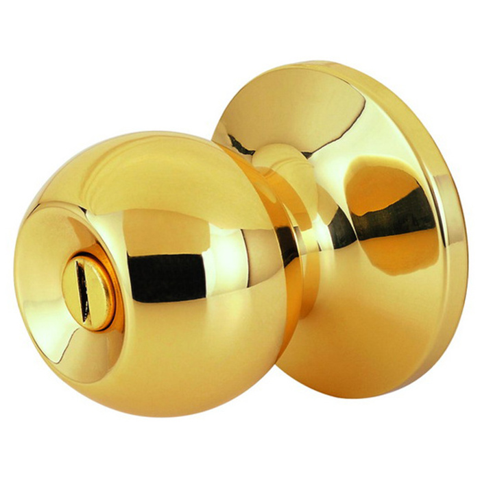 Entrance Knob Door Lock For Ecuador & Peru, round ball Hyland OEM satin Stainless Steel Cylindrical door lock, 587 PB ET