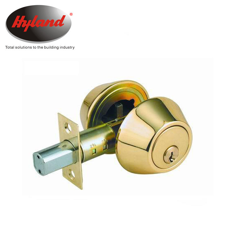 Deadbolt Door Lock double Cylinder ,  Hyland OEM D102 AC , Stainless steel door lock with brass keys.