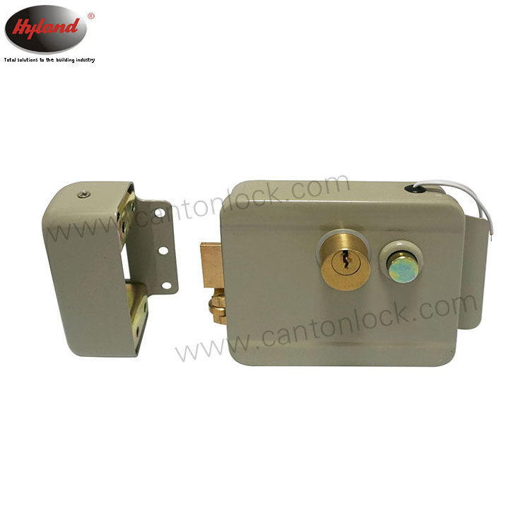 Electric rim lock, deadbolt Security entrance door lock,  Hyland OEM CE 1073DR Outdoor 12V electric gate lock.