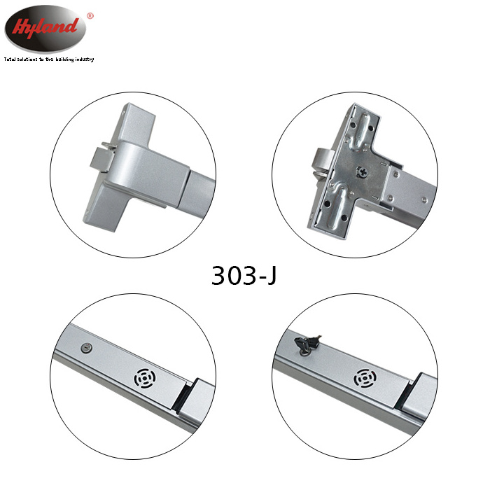 HYLAND OEM Customized length push bar exit device door security bar with smart alarm function fire door locks