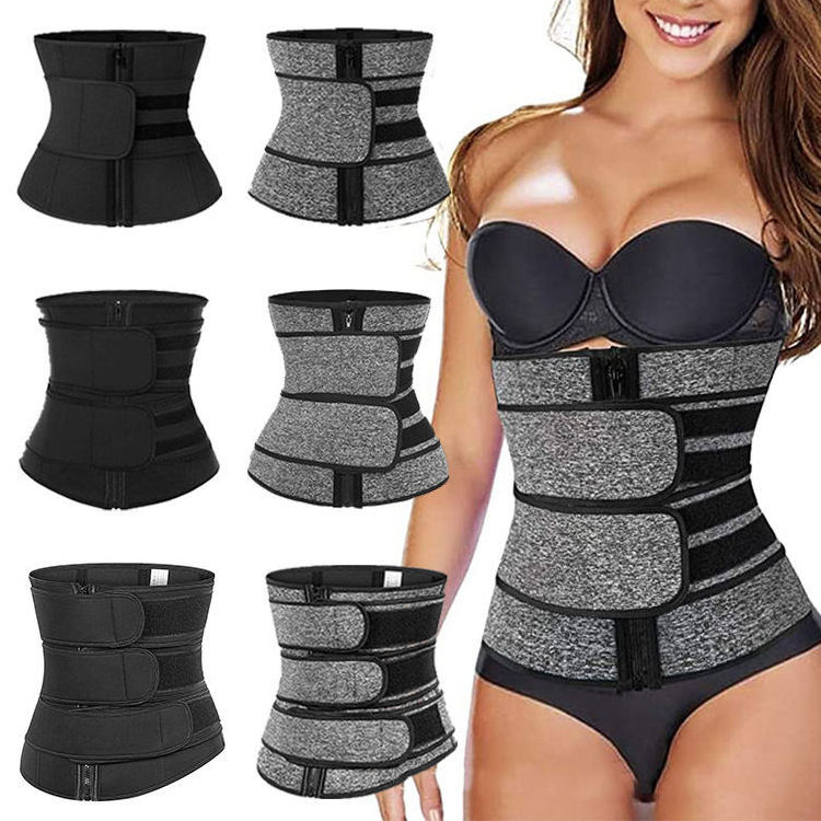 Abdomen Waistband Double Belts Waist Trainer Trimmer Belt Slimming Tummy Control Body Shaper