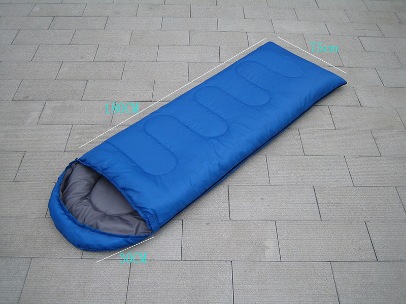 Envelope hooded sleeping bag spring, summer and autumn sleeping bag outdoor camping Adult sleeping bag