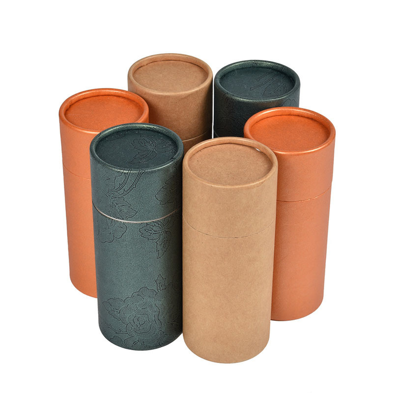 Custom Kraft Round Tube Paper Flower Cylinder Gift Box Recycle Craft Paper Tube paper cans packaging boxes