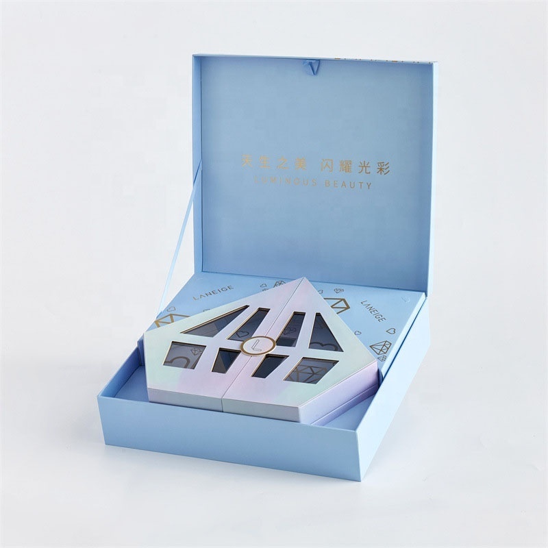 Custom Premium Blue Magnetic Closure Skin Care Clothes Packaging Paper Iphone Accessories Gift Box