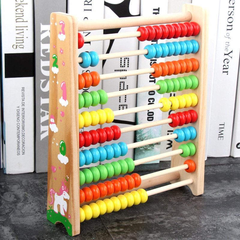 Wooden counting frame abacus Calculate Practise Number enlightenment children early education toy