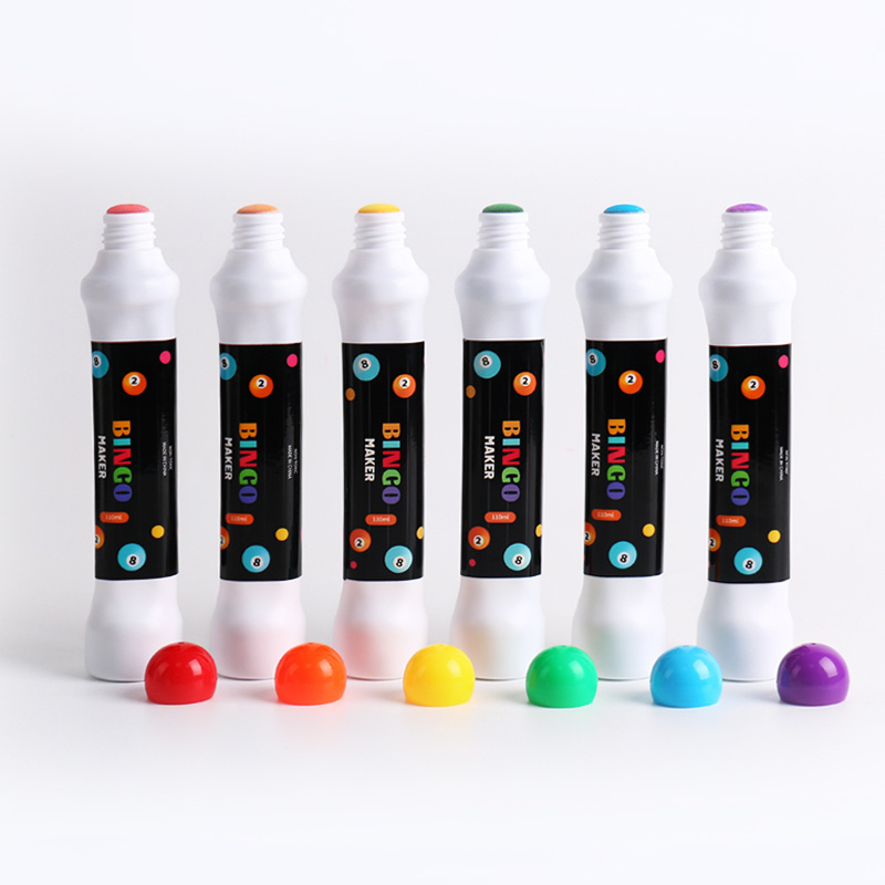 customized logo bingo marker big capacity 118 ml non toxic ink plastic bottle dab pen sponge tip applicator bingo daubers