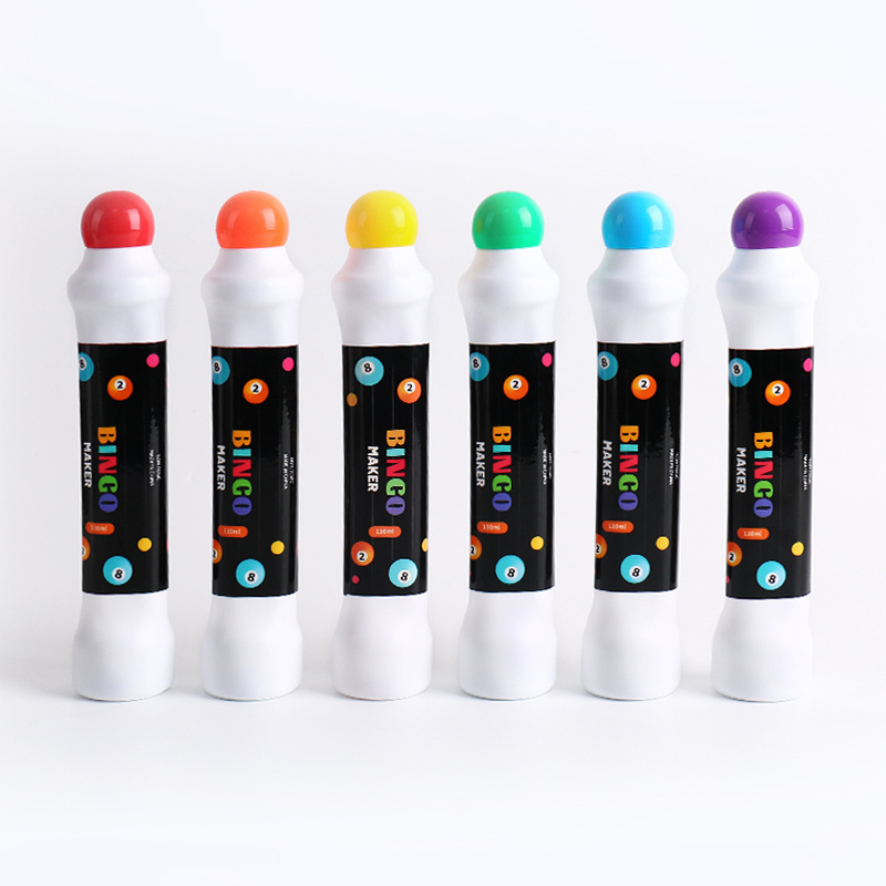 customized logo high capacity bingo marker 118 ml  Bingo card game plastic dab pen sponge nib applicator bingo daubers