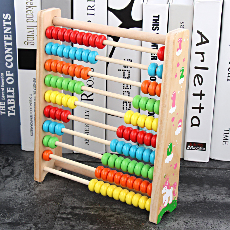 Wooden counting frame abacus Calculate Practise Number enlightenment children early education toy