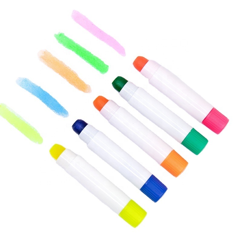 New Bright Color Promotional Gift Pastel Stationery Set Solid Highlighter Crayon with PP Box for Kids DIY Painting