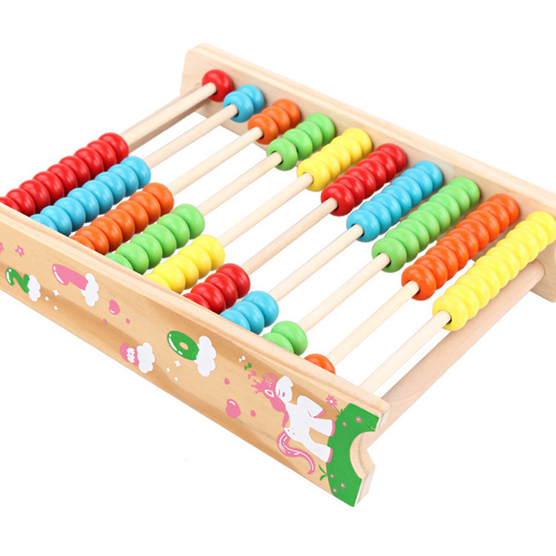 Wooden counting frame abacus Calculate Practise Number enlightenment children early education toy