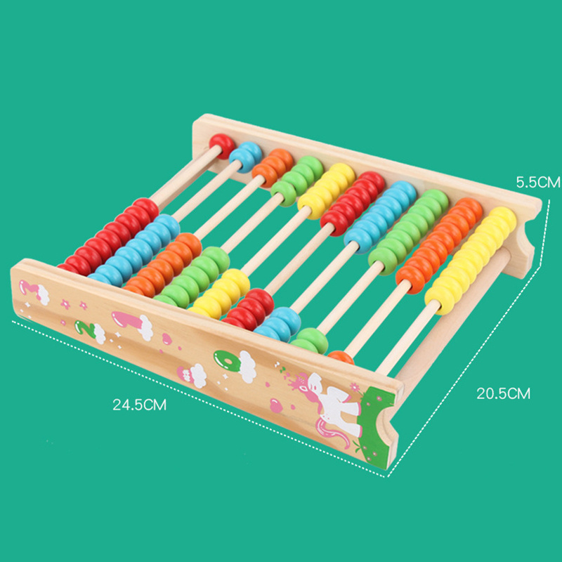 Wooden counting frame abacus Calculate Practise Number enlightenment children early education toy