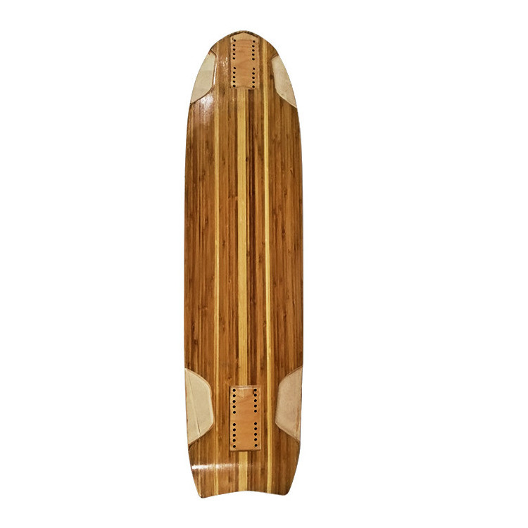 Custom bamboo cruiser longboard Deck in 38 inch with OEM printing for Canadian maple skateboard