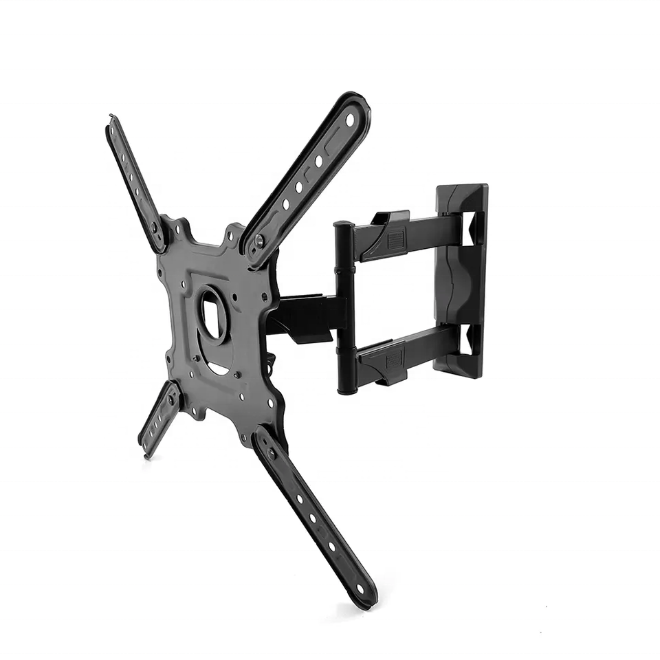 Max VESA 400*400mm Television Swing Arm Mounts Dual Arm Swivel Lcd Led Full Motion TV Wall Mount