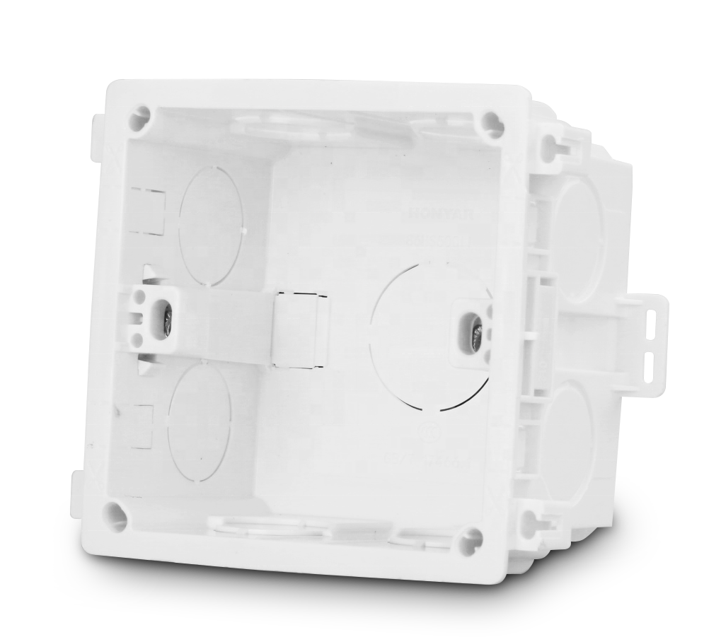 Honyar Plastic Junction Box Wall Light Switch and Socket Mounting Box White 86 type Socket Back Box