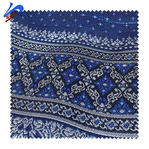 Jindian Wholesale Traditional Woven Thai Fabric 100% Polyester For Thai Sarong Women Beach Batik Fabric Bali Malaysia Indonesia