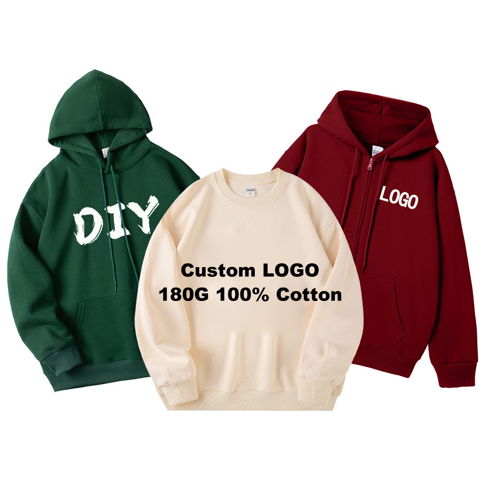 Custom Logo Manufacturer Hoodie 100% Cotton Heavy Weight Sublimation Blank Plain Unisex Hoodies