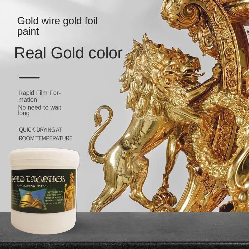 1000g Super Bright Lacquer Glitter 24K Gold Lacquer Gold Foil Lacquer Water-Based Gold Spray Paint Buddha