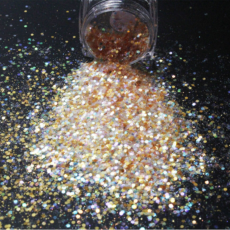 High quality for nail and craft glitter pearl iridescent color mixed glitter flake