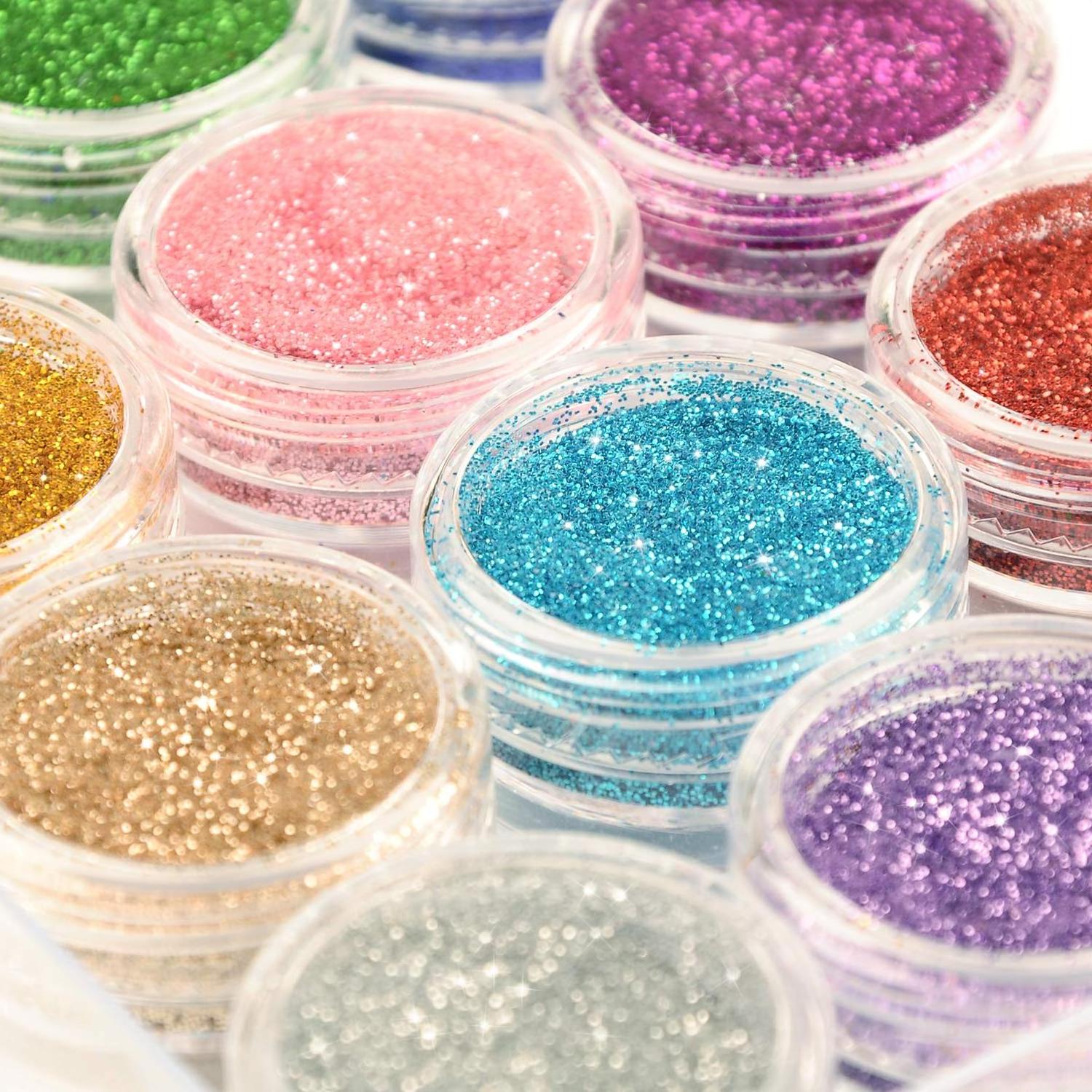 Silver Sparkles Texture with Shine Diamond Glitter For Nail Polish Art Eye Shadow Makeup DIY Craft Decoration