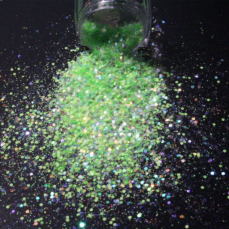 High quality for nail and craft glitter pearl iridescent color mixed glitter flake