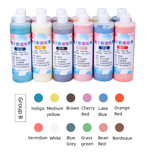 High concentrated ceramic underglaze color medium temperature liquid glaze ceramic art painting pigment 500ml