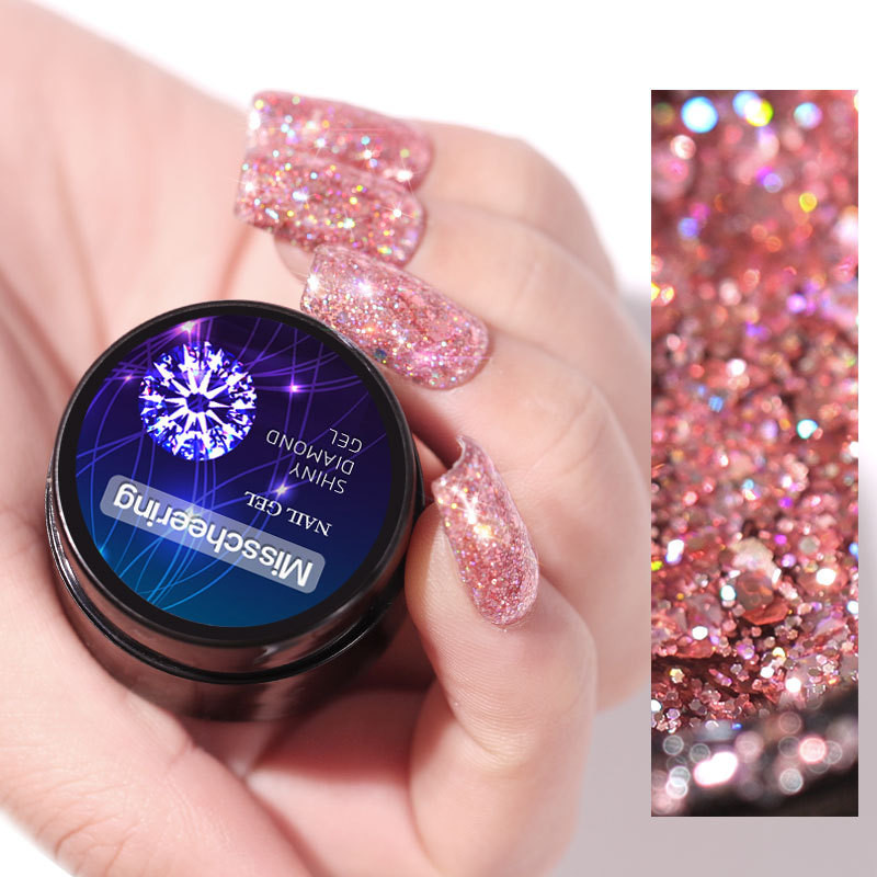 Hotsell Shiny Diamond Gel Colorful Glitters Nail Polish Gel New Diamond Nail Art Gel