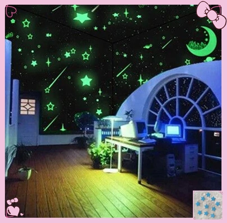 Glow star glow in the dark stickers photoluminescent stickers for Christmas,holiday decoration,gifts etc.